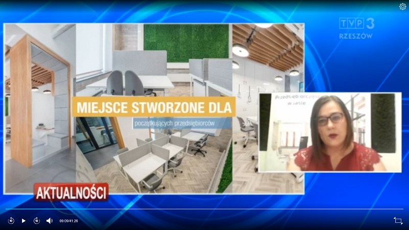 Inkubator Przedsiębiorczości w Jaśle w Porannych Aktualnościach Telewizji Rzeszów